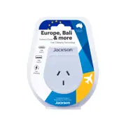 Jackson Outbound Slim USB-A And C Travel Adaptor - EU And Bali