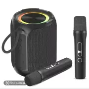 Portable Wireless Audio Speaker with 2 Microphone, Rechargeable Speaker,