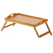 BAMBOO FOLD UP LAP SERVING TRAY Tea Coffee Table Wooden Breakfast in Bed Folding