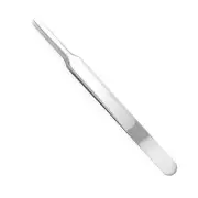 Women Duckbill Eyelash Extension Tweezers for Vacation Silver Tone