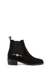 [Ferragamo] Ferragamo-Chelsea Suede Ankle Boots-Donna 7.5