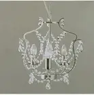 IKEA Kristaller Chandelier Hanging Light Fixture 3-Arm Brushed Silver Tone NEW