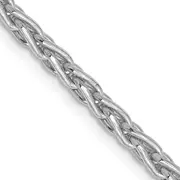 14K White Gold 20 Inch 4mm Parisian Wheat With Lobster Clasp Chain