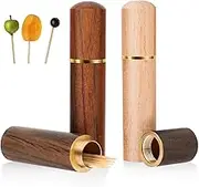 3 Pack Portable Toothpick Holder - Wood Case Waterproof Handmade Pocket Mini Box for Storage of Needle, Pill, Bead, Ear Pick, Cotton Swab and Other Small Objects