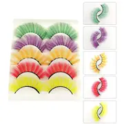 Nevenka 3D False Eyelashes Colored Thick Lashes for Performance Halloween-1