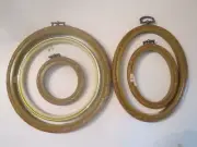 Lot of 5 Westex Wood Look Flexi-Hoop Frame Cross Stitch Needlework Display