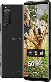 [Sony] Xperia 5 II 5G Smartphone (15.5 cm (6.1 Inch) 21:9 CinemaWide FHD+ HDR OLED Display, Triple Camera System, 3.5 mm Audio Port, Android 12, SIM Free, 8 GB RAM, 128 GB Memory, Black