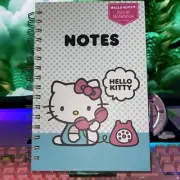 2024 Sanrio Hello Kitty Hard Cover Notebook Journal Spiral Blue Polka Dot Phone
