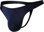 [WOWSKY] Men's Velvet Thong Sexy V-Cut,Enlarged Pouch Soft Breathable,Support T-Back