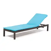 Sun Lounge Outdoor Rattan Cushion Bed Patio Pool Furniture Dark Brown