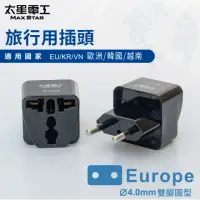 在飛比找momo購物網優惠-【太星電工】旅行用插頭Europe(歐洲/韓國/越南AA20