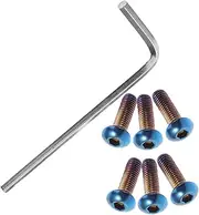 PENIKOKO Universal Fitment Steering Wheel Screws Kit 6pcs Hexagon Socket Head Bolts Secure and Aluminum Screws