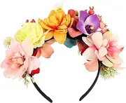 [CORHAD] Artificial Flower Headband Floral Hairband Hair Wreath Floral Headband Girl Headdress Flower Headdress Props Wedding Headpiece for Bride Flower Wreath Crown Flower Crown