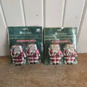 Vintage Santa Claus Napkin Rings Ring Kmart Trim A Home Set Of 2 NEW