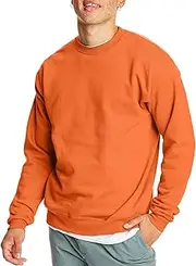 [Hanes] Men's EcoSmart Hoodie, Midweight Fleece Sweatshirt, Pullover Hooded Sweatshirt for Men, Safety Orange - 1 Pack, 3X-Large