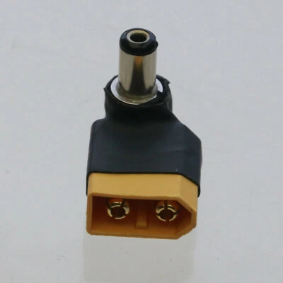 DC Power 5.5x2.5mm plug to XT60 male elbow DIY adapter for RC FPV lipo battery