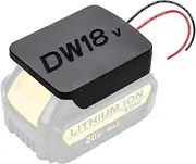 Battery Adapter Power Wheels Adaptor for Dewalt Battery 18V Power Dock Holder Power Mount Connector with 14 Gauge Wire for Robotics DIY Cars Modify Cordless Light Power Source