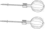 Zerodeko Small Hand Mixer for Drinks 2pcs Egg Beater Stirring Stick Manual Hand Mixers Beaters for Egg Dough Stainless Steel