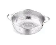 Metal Colander With Handle Pasta, Pasta, Fruit, Vegetable, Kitchen Food Strainer Basket Stainless Steel Colander Bowl Mesh Strainer