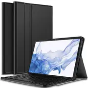 Samsung Galaxy Tab S8 SM-T870 T875 T876B 11 inch Bluetooth Keyboard Case, Tab Folio Leather Smart Sleep Awake Cover with Detachable Wireless Bluetooth Keyboard (Black)