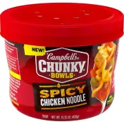 Campbell's Chunky Soup, Spicy Chicken Noodle Soup, 15.25 oz Microwavable Bowl