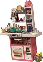 JunZheHub Food Preparation Playset, Toy for Creative Role Play, Rose 63Pcs
