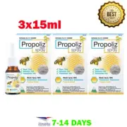 3x Propoliz Mouth Spray 15ml 100% Natural Propolis Extract Essential Oil Throat