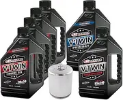 MaximaHiflofiltro VTTOCK15 Complete Engine Oil Change Kit for V-Twin Full Synthetic Harley Davidson Twin Cam 6 Quart