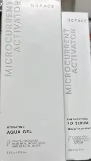 Nuface Microcurrent Activator Hydrating AQUA GEL & Line Smoothing FIX SERUM 2pk