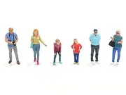 "Family Day" 6 piece Diecast Figure Set Limited Edition for 1/64 Scale Models by