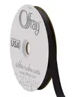 Offray Double Face Satin Ribbon, 100 Yards, Brown, 604298 , Black
