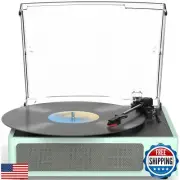 WOCKODER Record Players for Vinyl Vintage Turntable with Speakers Belt-Driven