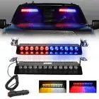 12 LED Red / Blue 12V Car Police Strobe Flash Light Dash Urgency Flashing Lamp