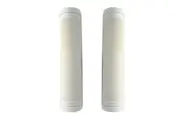 Bulletproof Coloured Rubber Mountain Bike Grips 130mm with Closed Ends White