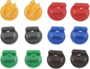 HAJXZH 12PCS High Pressure Spray Nozzle Tip Set Agricultural Flat Fan Shape Sprayer Replacement Parts for Agricultural Equipment