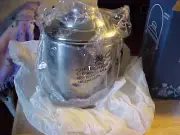 NEW Waterford Marquis Stainless Steel Ice Bucket Polka Dot w Lid