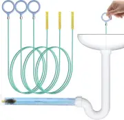 50 Inch Sink Snake Hair Drain Clog Remover, Anti-Break Metal Snake Drain Hair Re