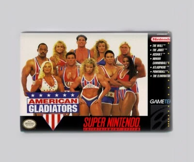 AMERICAN GLADIATORS / SNES - 2"x3" FRIDGE MAGNET (retro super nintendo