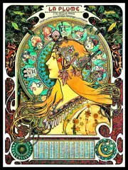 Alphonse Mucha La Plume Art Nouveau Canvas Poster FRIDGE MAGNET 6x8 Large