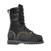 LaCrosse Men's 10" Long Wall Steel Toe Internal Metatarsal Guard Work Boot Black