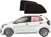 Genuine SNAPSHADES Car Rear Window Shades for KIA Picanto 3rd Gen (JA; 2017-Present)