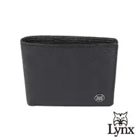 在飛比找蝦皮商城優惠-【Lynx】美國山貓大象紋進口牛皮9卡上翻短夾皮夾-黑色 雙