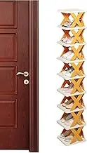 Folding Shoe Rack - Multi Tier Modern Shoe Rack | Multi Functional Vertical Organizer, Folding Shelves No Assembly Slipper Organizer For Bathroom Entryway Small Apartment RV