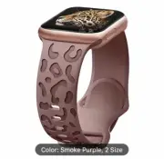 Strap For Apple Watch Band Leopard Silicone Bracelet Purple 38/40/41mm
