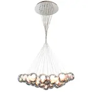 Berly LED 37L Cluster Glass Pendant Lights Smoke | Replica Omer Arbel