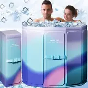 Portable Tub for Adults,Foldable Freestanding Ice Bath Tub, Soaking Baths,Installation-Free Bath for Hot Bath Ice Bath Soaking Spa