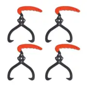 4 Pcs Log Tongs With Pvc Handle