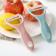 Fruit Peeler, Ceramic Peeler, Ceramic Blade Peeler for Fruit, Potato, Sharp Vegetables, Set of 2 - Pink/Blue