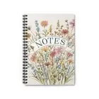 Wildflower Notes Spiral Notebook - Ruled Line, Floral Planner, Botanical Journal