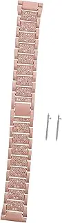 jojofuny Strap Rhinestones Watch Wristband Diamond Watch Watchband Replacement Wristband Dimond Watch Wrist Band Watch Belt Band for Watch Rhinestones Watch Band Pink Zinc Alloy